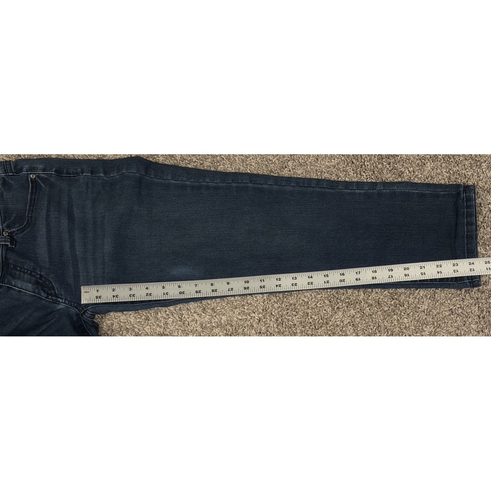 Jennifer Lopez Women Sz 2 BF Blue Dark Wash Denim Straight Slim Low Rise Stretch - Picture 11 of 12